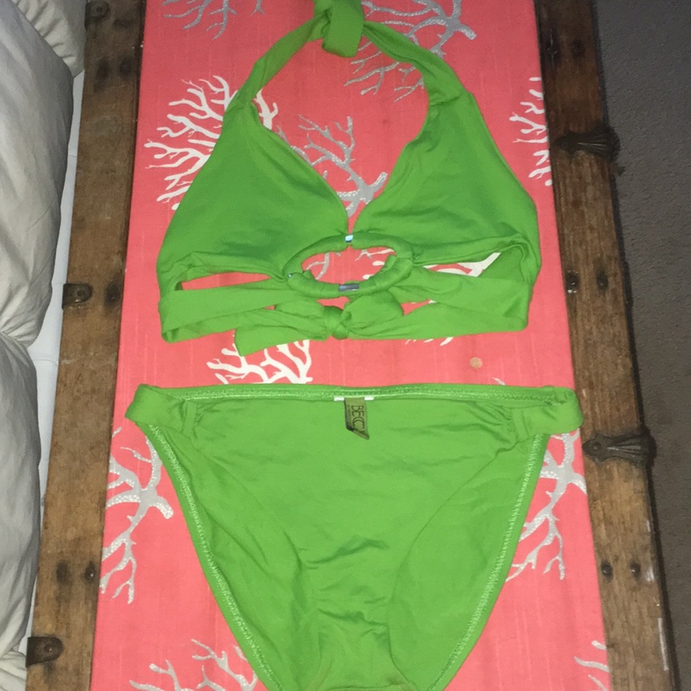 Becca size small green bikini